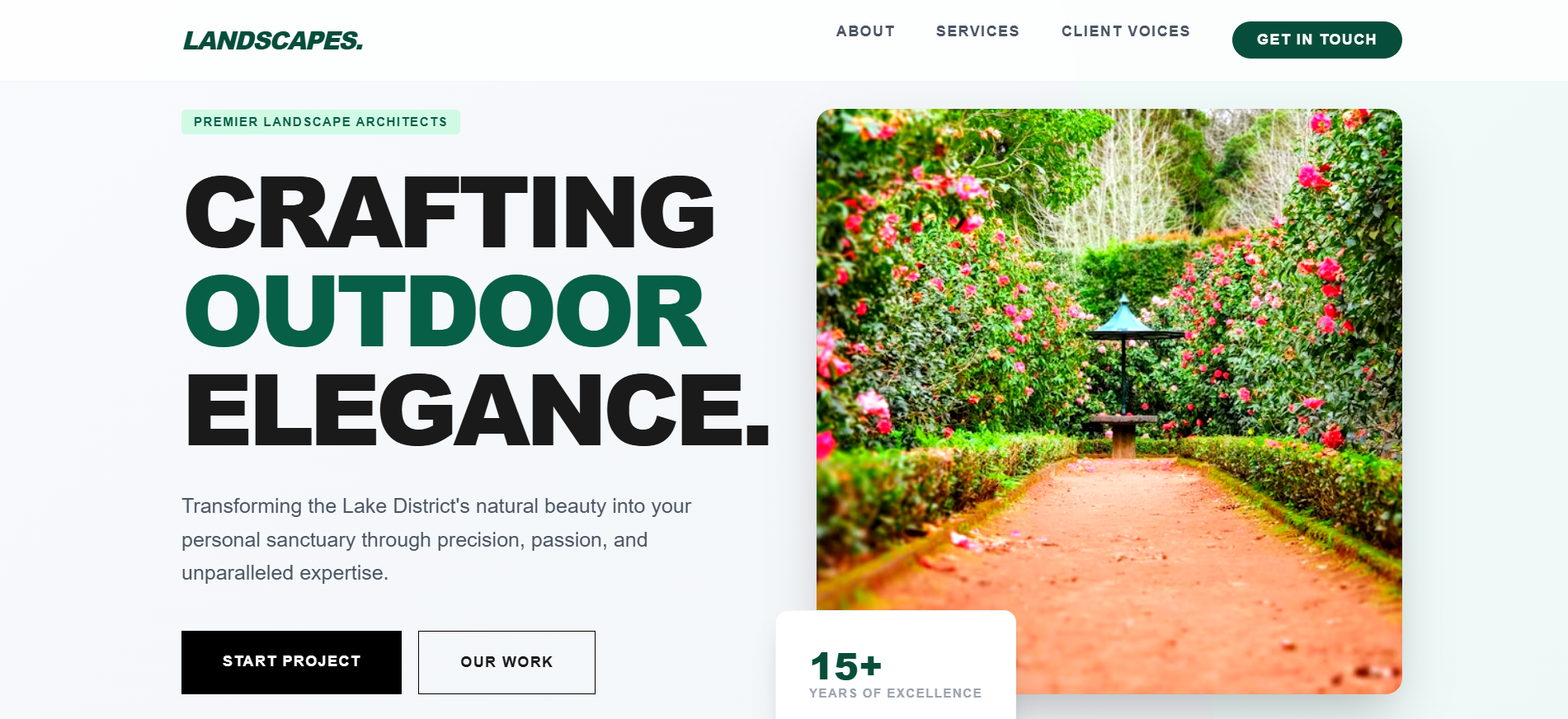 Landscape homepage preview