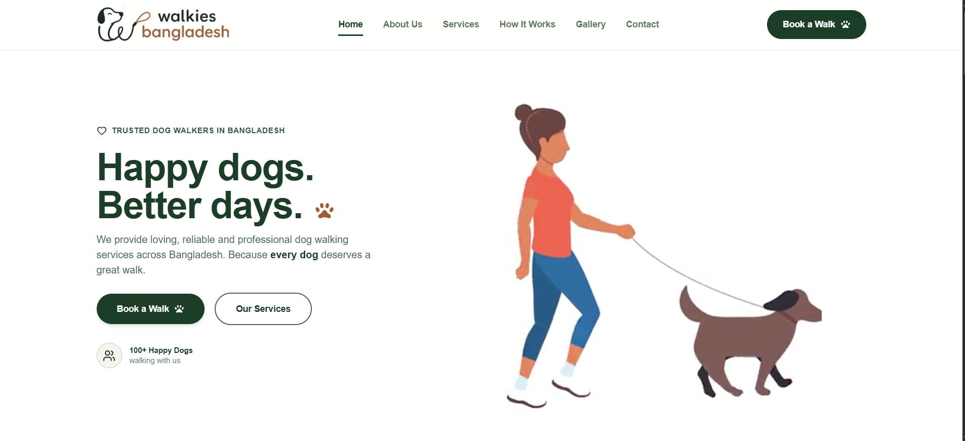 Walkies homepage preview